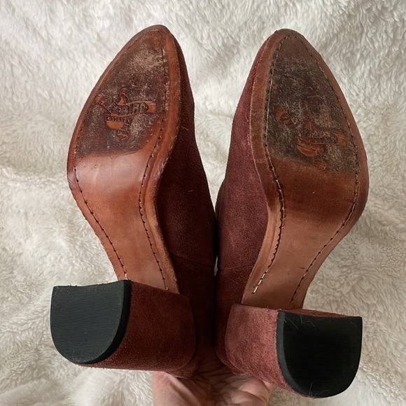 FREEBIRD Harlo Suede Boots with Heel Red burgundy 9 - Picture 9 of 13